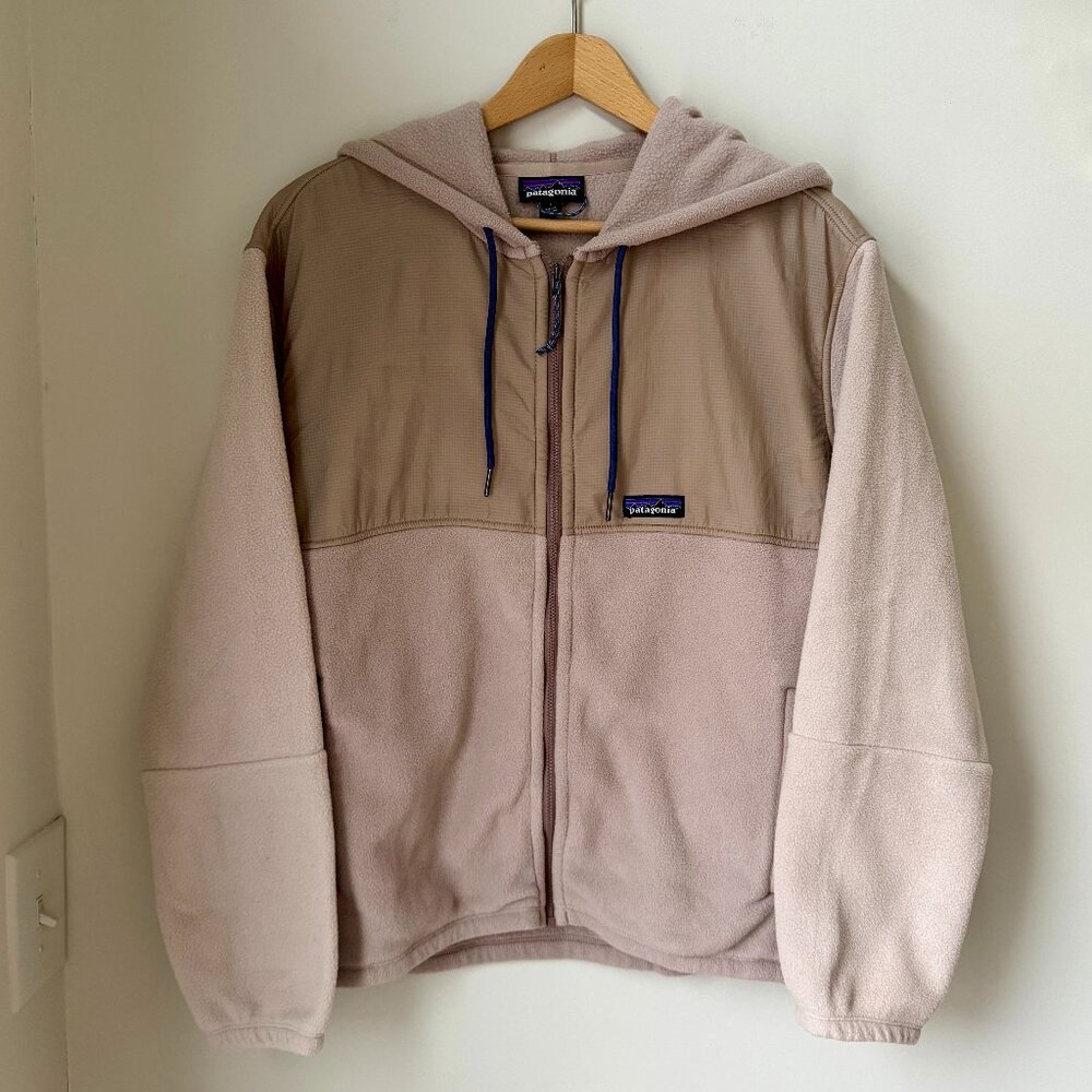 Patagonia Microdini Fleece Hoody Hoodie Mauve Stringray Size L